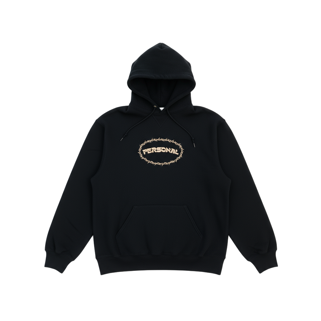 Barb Wire Hoodie in Black