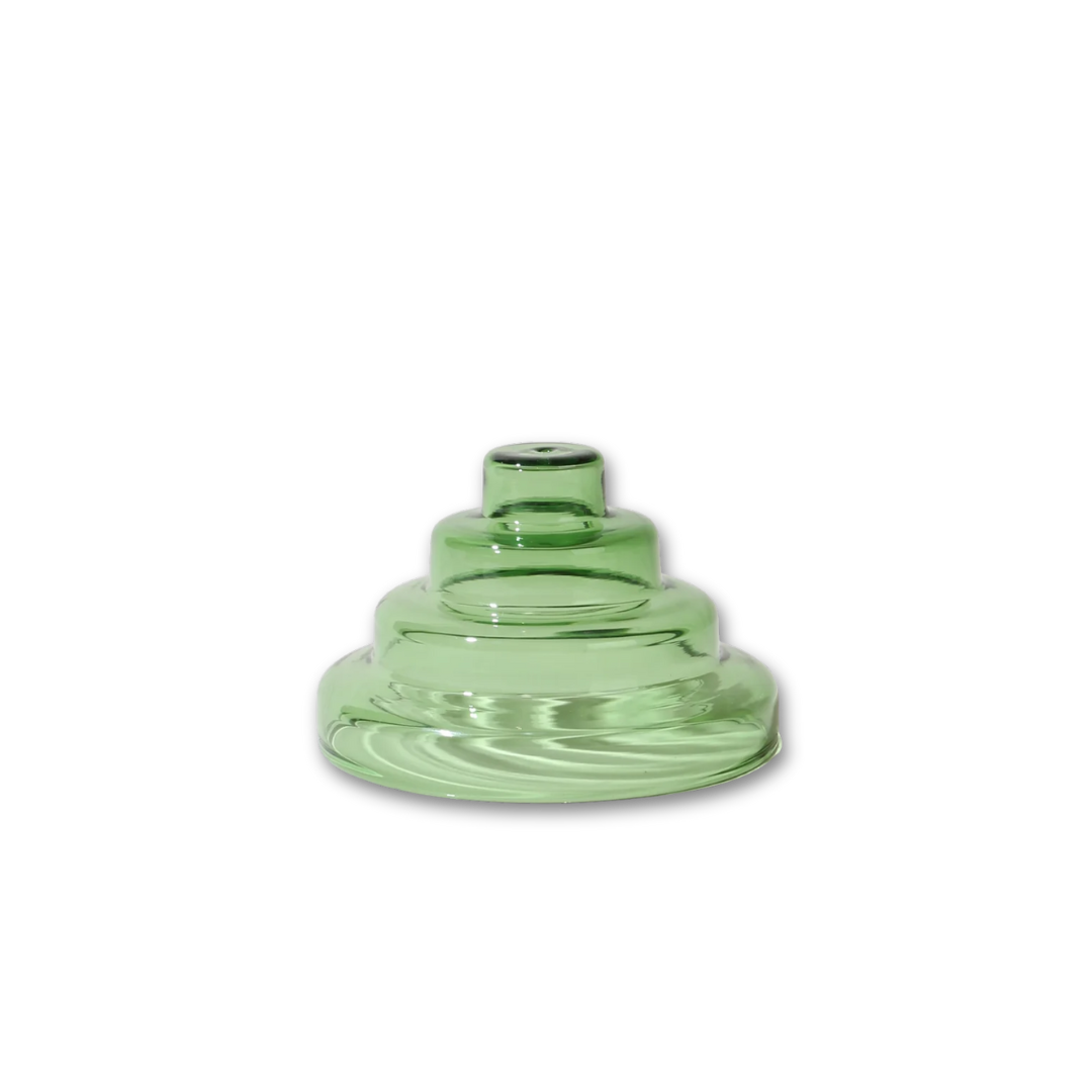 Glass Incense Holder in Green