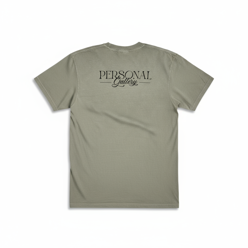 Gallery Tee in Sandstone - Back 